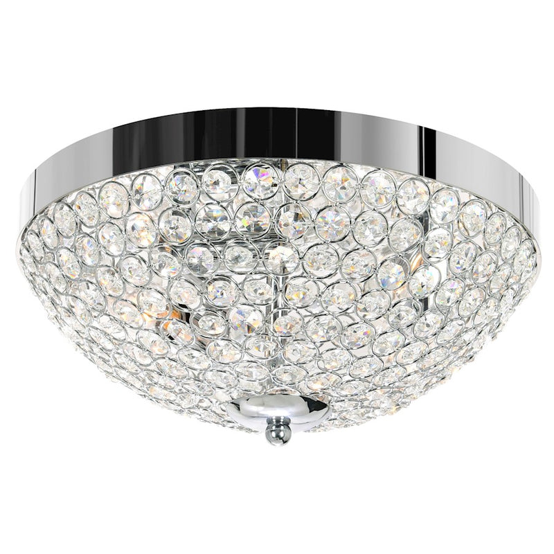 CWI Lighting Globe 3 Light Bowl Flush Mount, Chrome