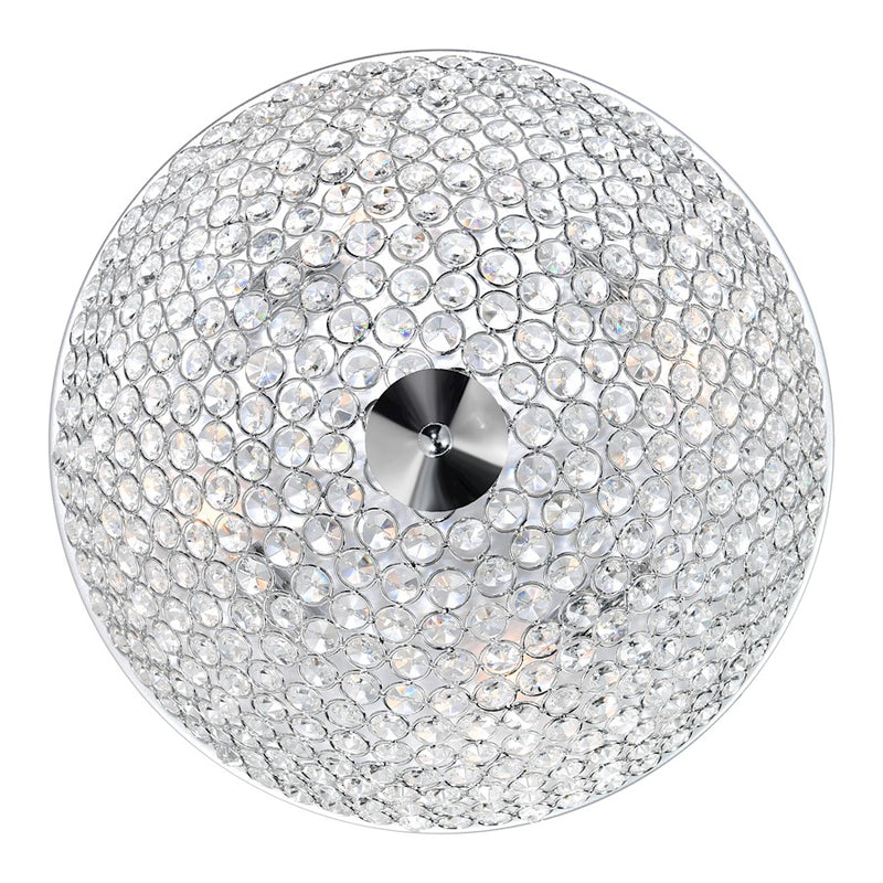 CWI Lighting Globe 4 Light Bowl Flush Mount, Chrome