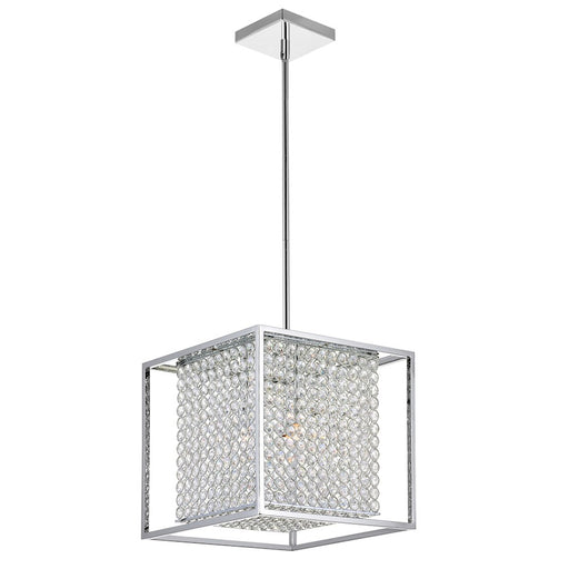 CWI Lighting Cube 3 Light Chandelier, Chrome - QS8381P12C-S