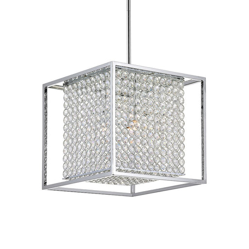 CWI Lighting Cube 3 Light Chandelier, Chrome