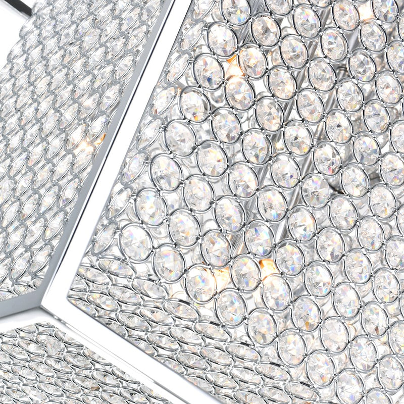 CWI Lighting Cube 3 Light Chandelier, Chrome