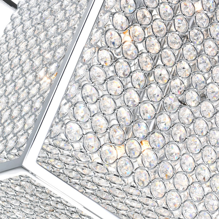 CWI Lighting Cube 3 Light Chandelier, Chrome