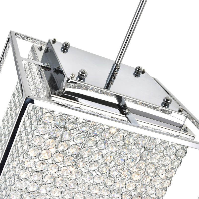 CWI Lighting Cube 3 Light Chandelier, Chrome