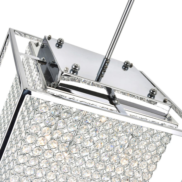 CWI Lighting Cube 3 Light Chandelier, Chrome