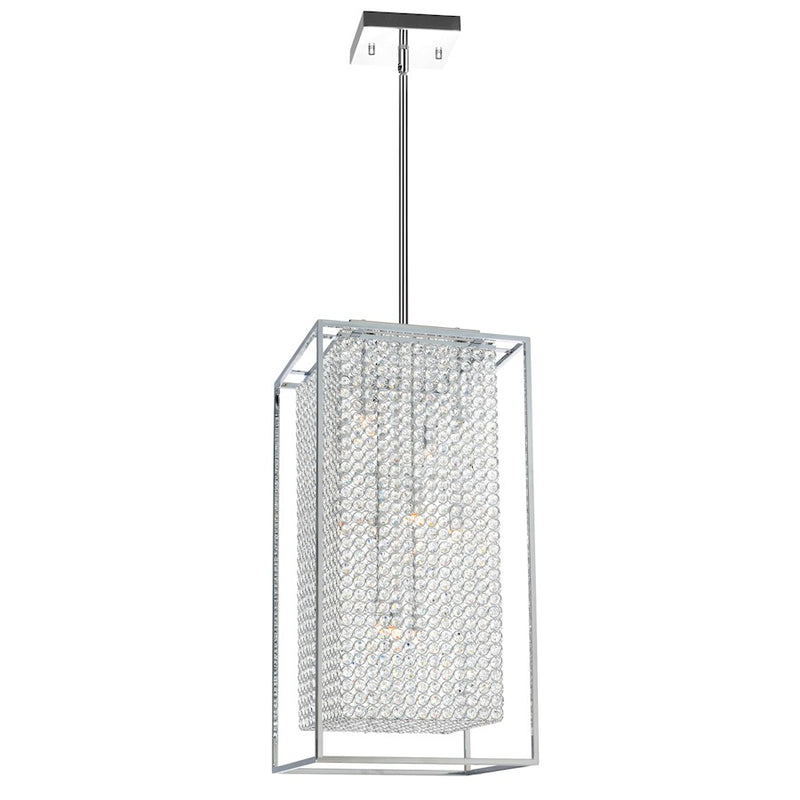 CWI Lighting Cube 11 Light Chandelier, Chrome