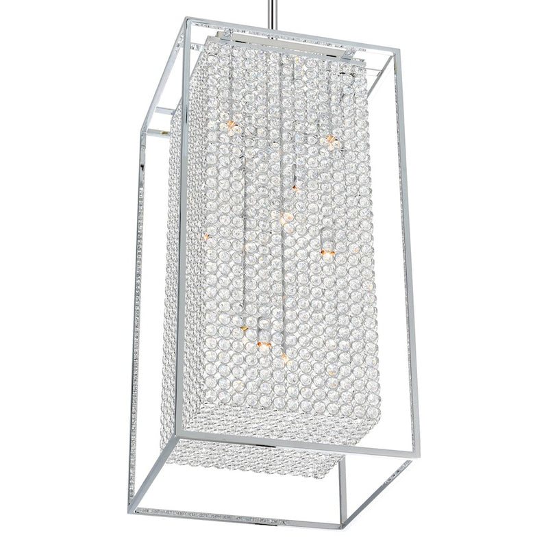 CWI Lighting Cube 11 Light Chandelier, Chrome