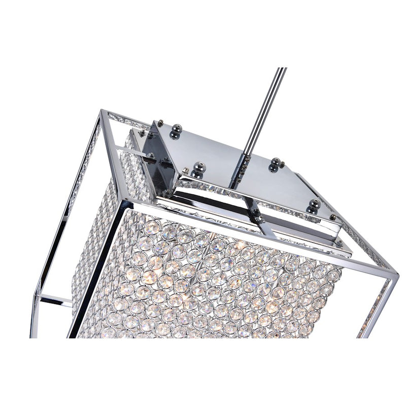 CWI Lighting Cube 5 Light Chandelier, Chrome