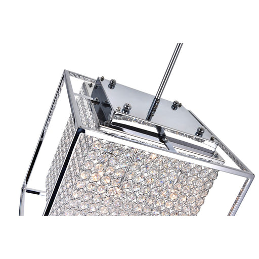 CWI Lighting Cube 5 Light Chandelier, Chrome