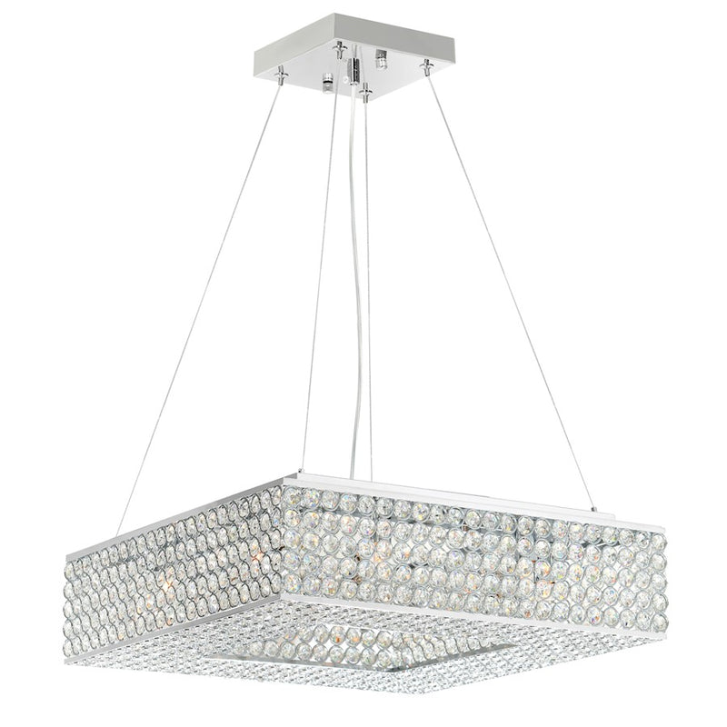 CWI Lighting Dannie 8 Light 18" Chandelier, Chrome