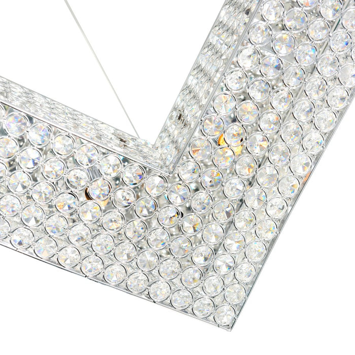 CWI Lighting Dannie 8 Light 18" Chandelier, Chrome