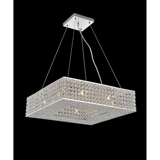 CWI Lighting Dannie 10 Light Chandelier, Chrome