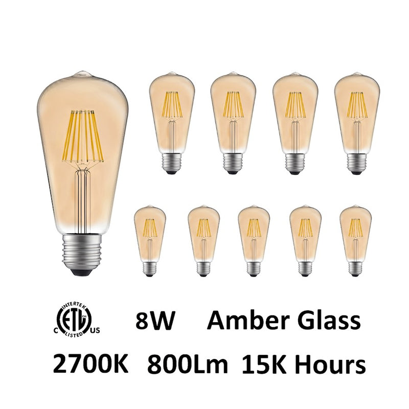 CWI Lighting Bulbs 8W LED Bulb, Amber