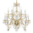 Crystorama Traditional Crystal 12 Light Chandelier, Brass/Clear