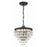 Crystorama Calypso Mini Chandelier, Matte Black