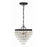 Crystorama Calypso Mini Chandelier, Matte Black