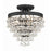 Crystorama Calypso Semi Flush Mount, Matte Black