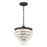Crystorama Calypso 3 Light Pendant, Matte Black - 130-MK-FR