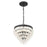 Crystorama Calypso 3 Light Pendant, Matte Black