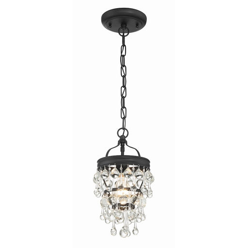 Crystorama Calypso Mini Chandelier, Matte Black