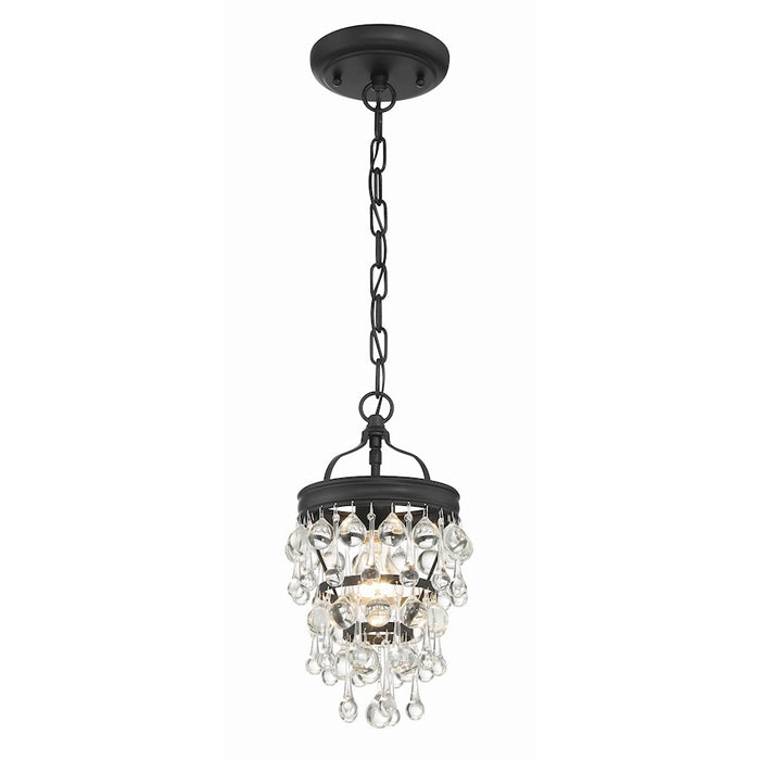 Crystorama Calypso Mini Chandelier, Matte Black