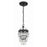 Crystorama Calypso Mini Chandelier, Matte Black