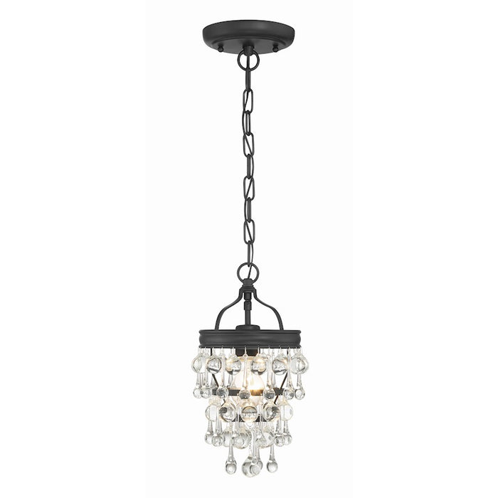 Crystorama Calypso Mini Chandelier, Matte Black
