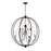 Crystorama Sylvan 8 Light Chandelier, Black Forged/Ivory