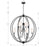Crystorama Sylvan 8 Light Chandelier, Black Forged/Ivory