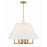 Crystorama Westwood 6 Light Chandelier, Vibrant Gold/White