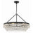 Crystorama Calypso 6 Light 30" Chandelier, Matte Black