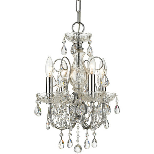 Crystorama Imperial 4-LT Mini Chandelier, Chrome/Italian