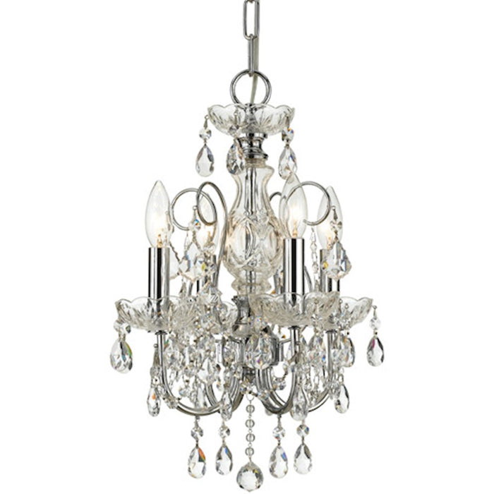 Crystorama Imperial 4-LT Mini Chandelier, Chrome/Italian