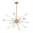 Crystorama Zodiac 12 Light Chandelier, Aged Brass/Matte White - 3812-AG-MT