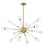 Crystorama Zodiac 12 Light Chandelier, Aged Brass/Matte White