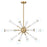 Crystorama Zodiac 12 Light Chandelier, Aged Brass/Matte White