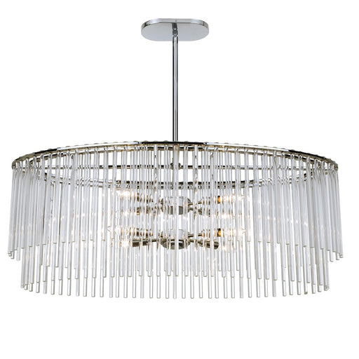 Crystorama Bleecker 8 Light Chandelier, Polished Chrome