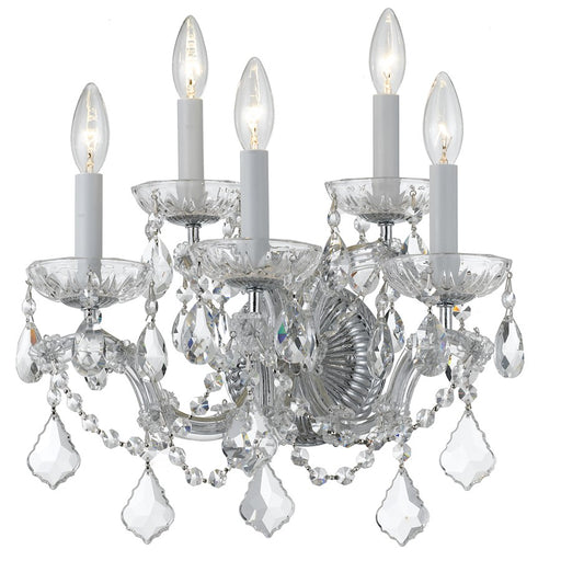 Crystorama Maria Theresa 5 Light, Chrome
