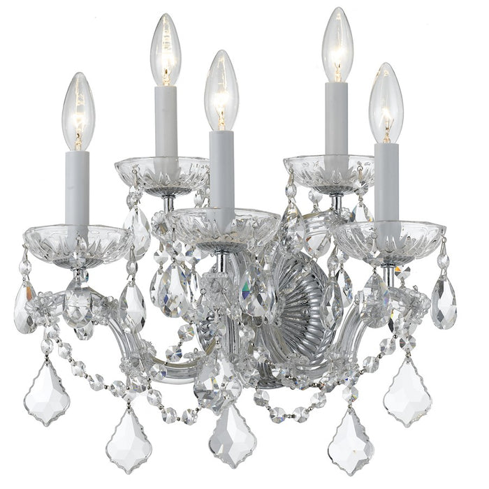 Crystorama Maria Theresa 5 Light, Chrome