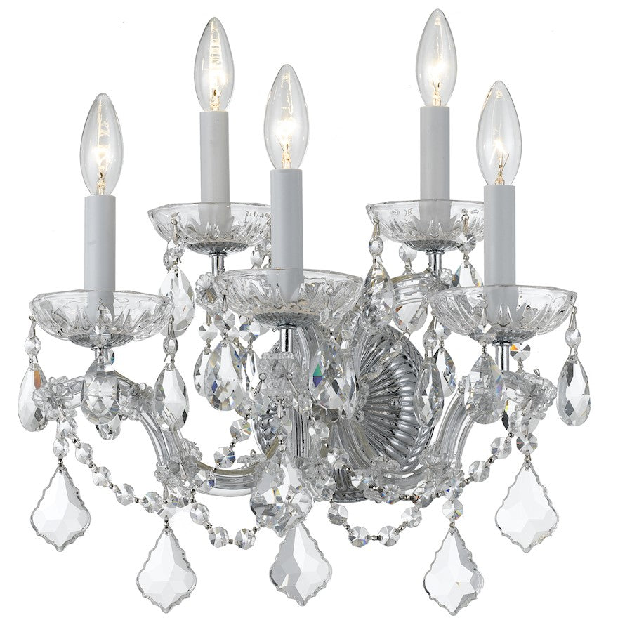 Crystorama Maria Theresa 5 Light, Chrome