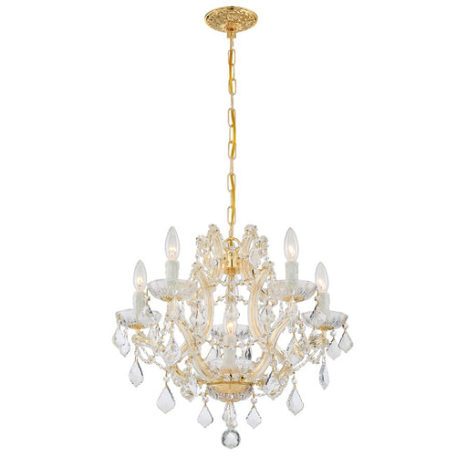 Crystorama Maria Theresa 6 Light Mini Chandelier, Gold