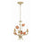 Crystorama Southport 3 Light Mini Chandelier, Sage Rose