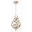 Crystorama Josie 3 Light Mini Chandelier, Champagne Green Tea