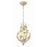 Crystorama Josie 3 Light Mini Chandelier, Champagne Green Tea