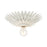 Crystorama Broche 1 Light Flush Mount, Matte White