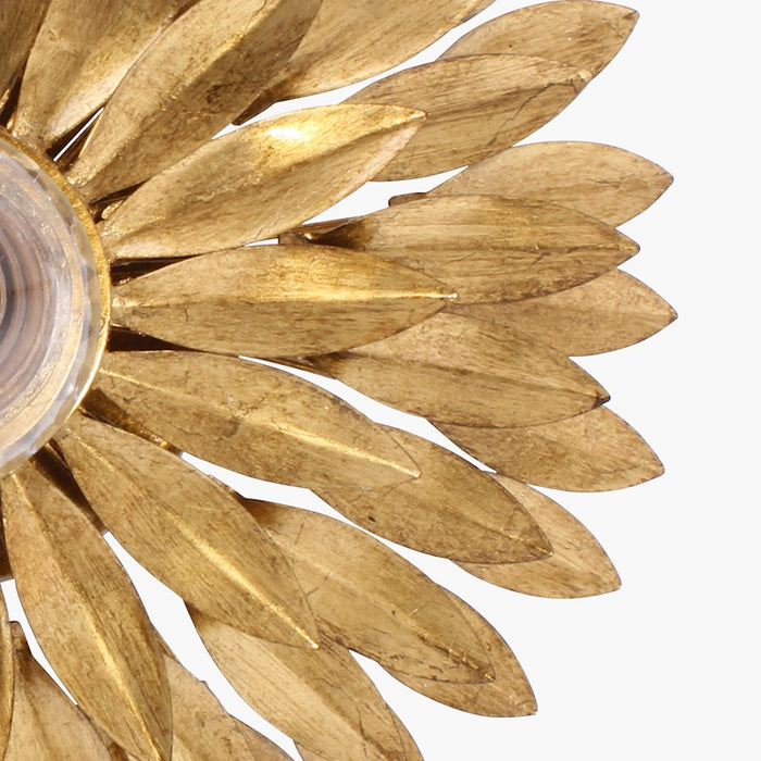 Crystorama Broche 1 Light Sconce, Antique Gold