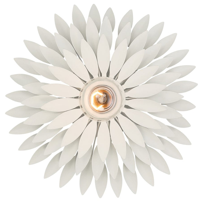 Crystorama Broche 1 Light Sconce, Matte White - 500W-MT