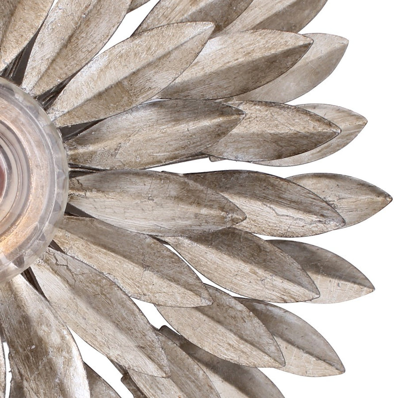 Crystorama Broche 1 Light Sconce, Antique Silver