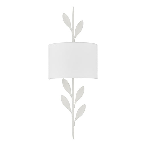 Crystorama Broche 2 Light Sconce, Matte White/White