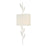 Crystorama Broche 2 Light Sconce, Matte White/White