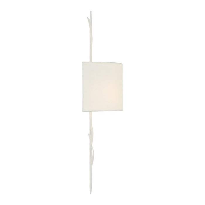 Crystorama Broche 2 Light Sconce, Matte White/White